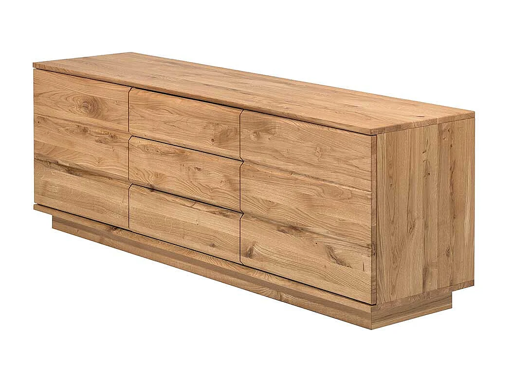Schubladen Sideboard aus Eiche Massivholz 180 cm breit