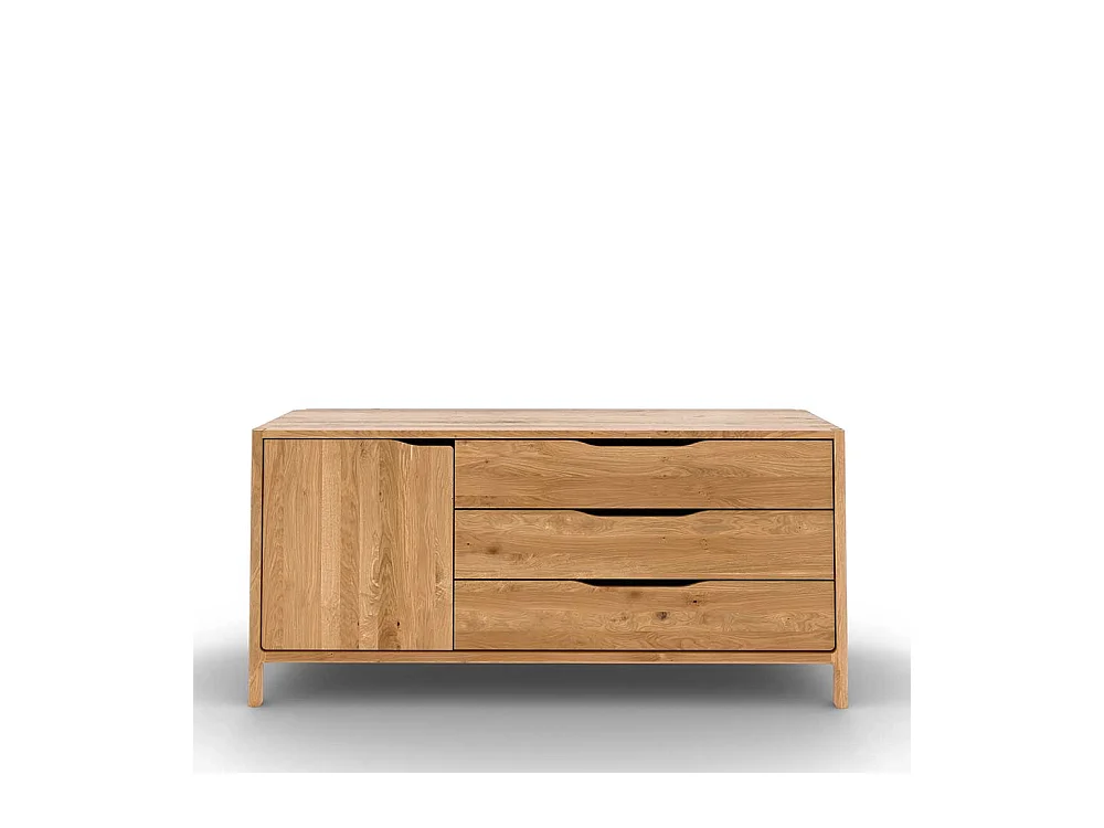 Sideboard Lowboard aus Wildeiche Massivholz mit drei Schubladen