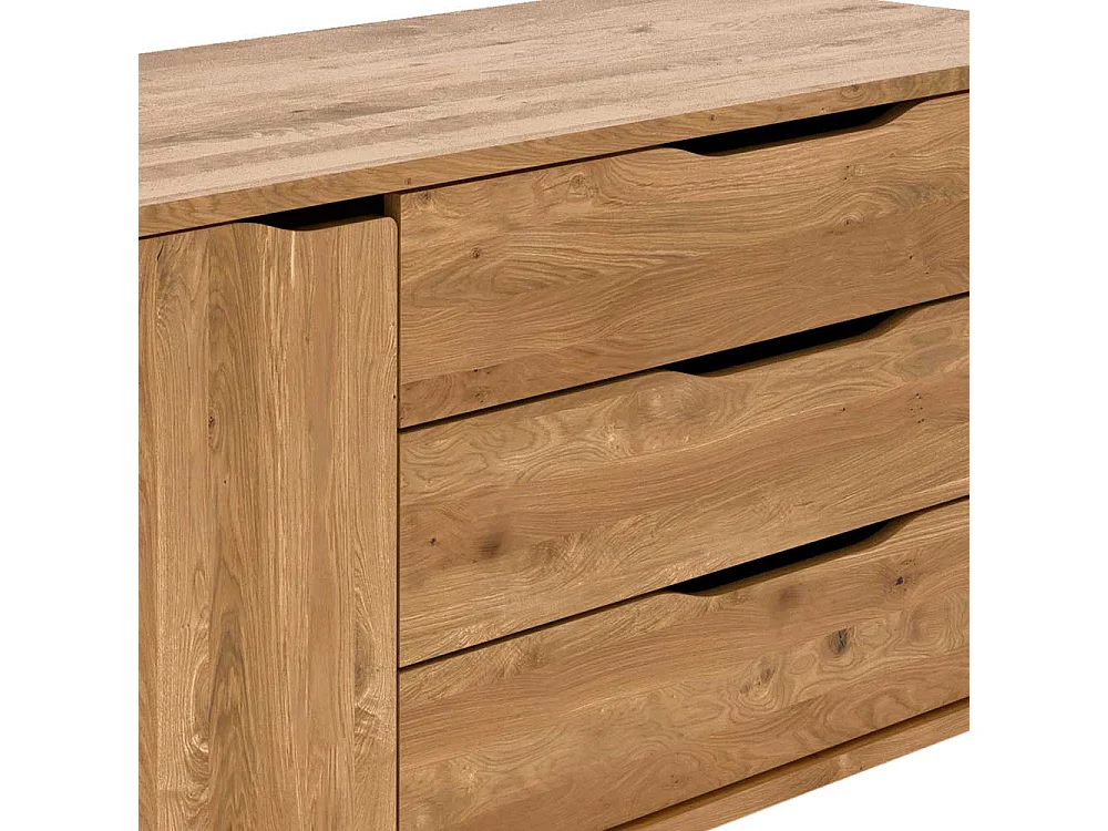 Sideboard Lowboard aus Wildeiche Massivholz mit drei Schubladen