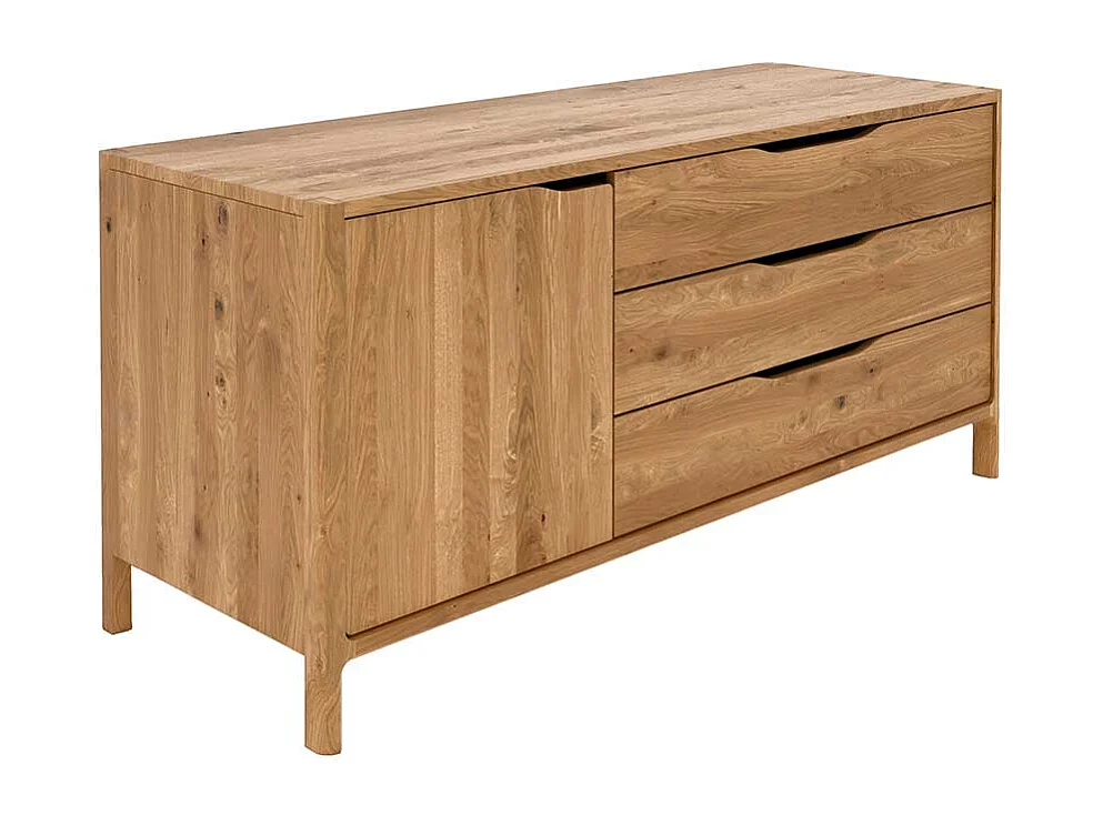 Sideboard Lowboard aus Wildeiche Massivholz mit drei Schubladen