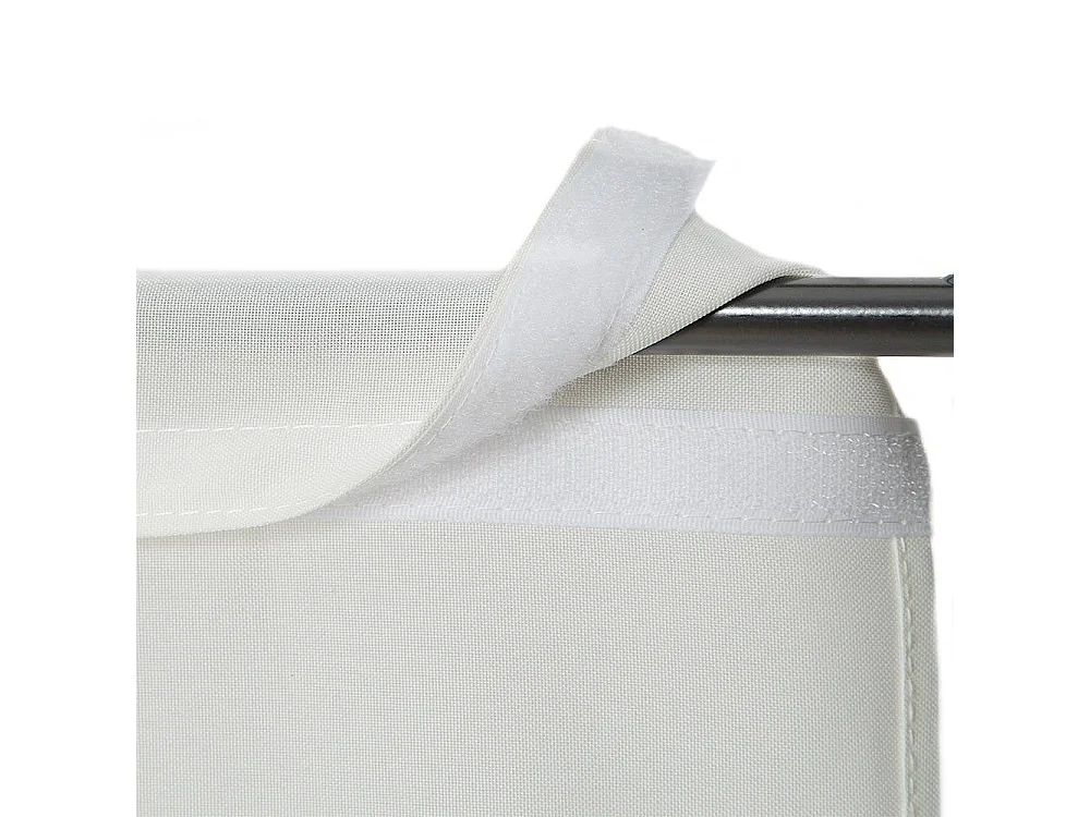 Paravent cloison blanc tissu tissu blanche 180 x 160 x 180 cm 08_0000442