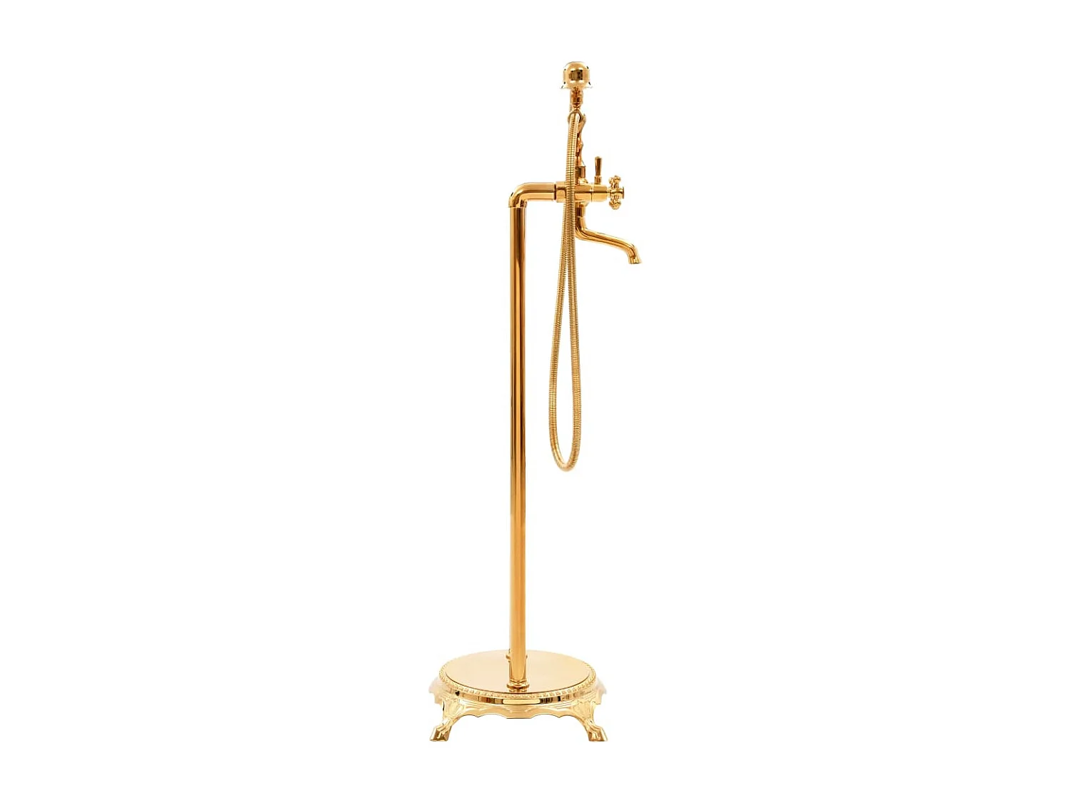 Rubinetto per vasca da bagno da pavimento in acciaio inossidabile 99,5 cm oro 02_0003479