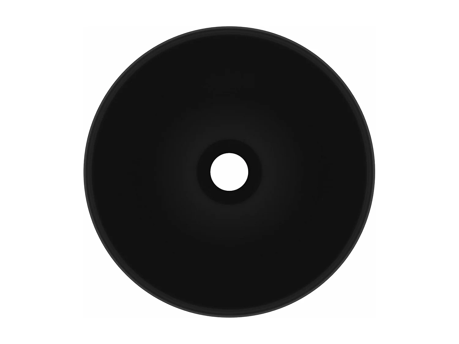 Lavabo bagno rotondo 32,5 x 14 cm ceramica nera opaca 02_0002717