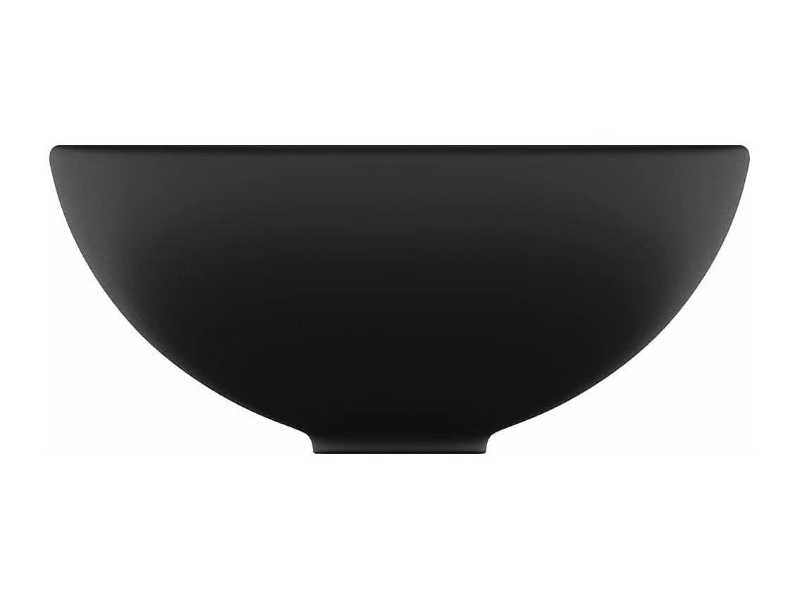 Lavabo bagno rotondo 32,5 x 14 cm ceramica nera opaca 02_0002717