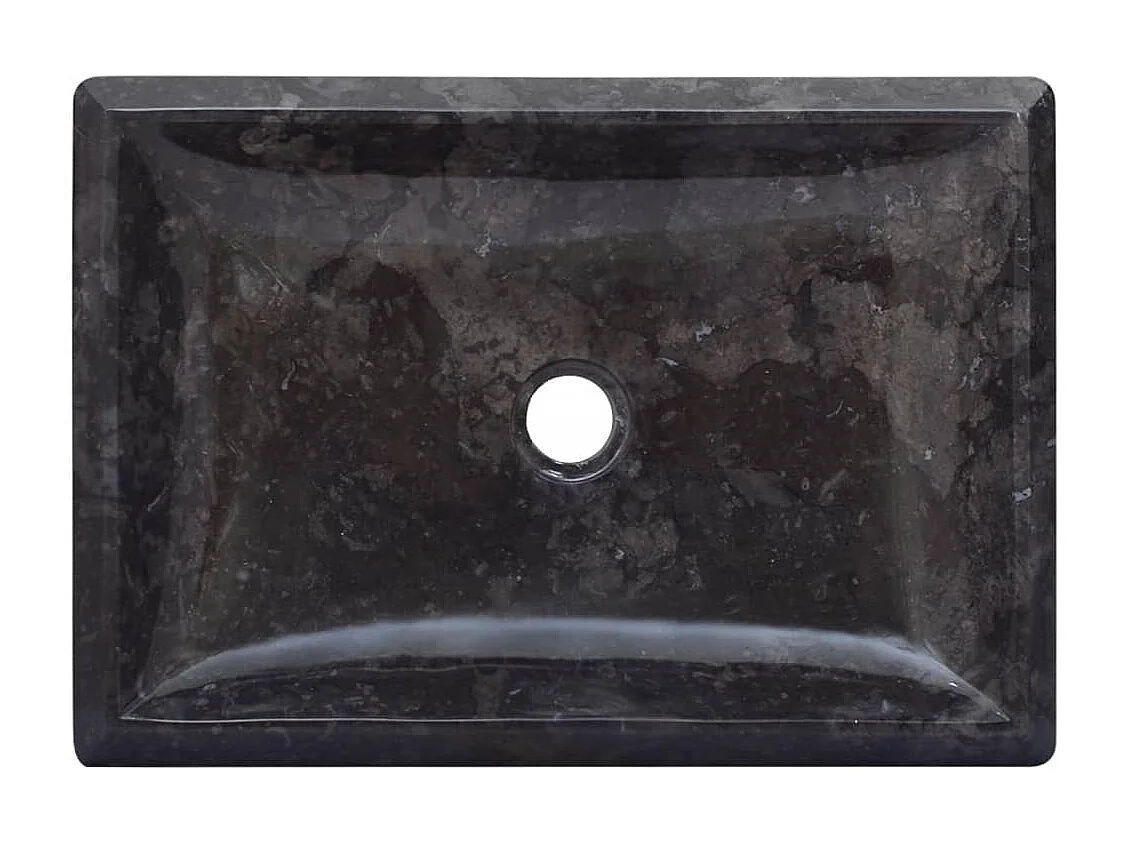 Lavabo de salle d'eau noire 50 x 35 x 10 cm 02_0002807