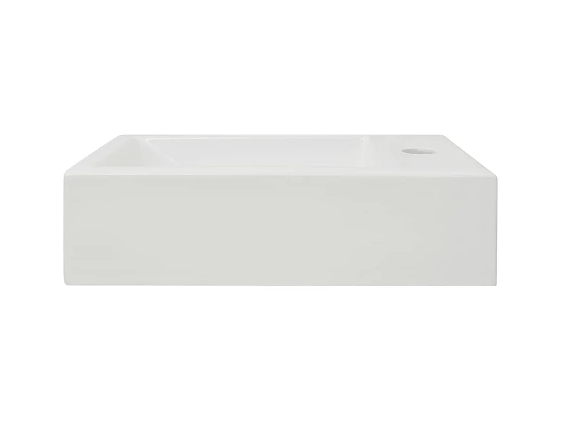 Vasque lavabo salle de blanche 46 x 25.5 x 12 cm 02_0002530