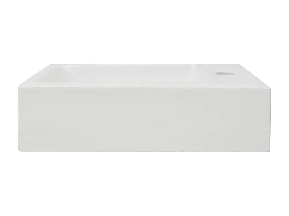 Pia de banheiro + furo para torneira 46 x 25,5 cm cerâmica branca 02_0002530