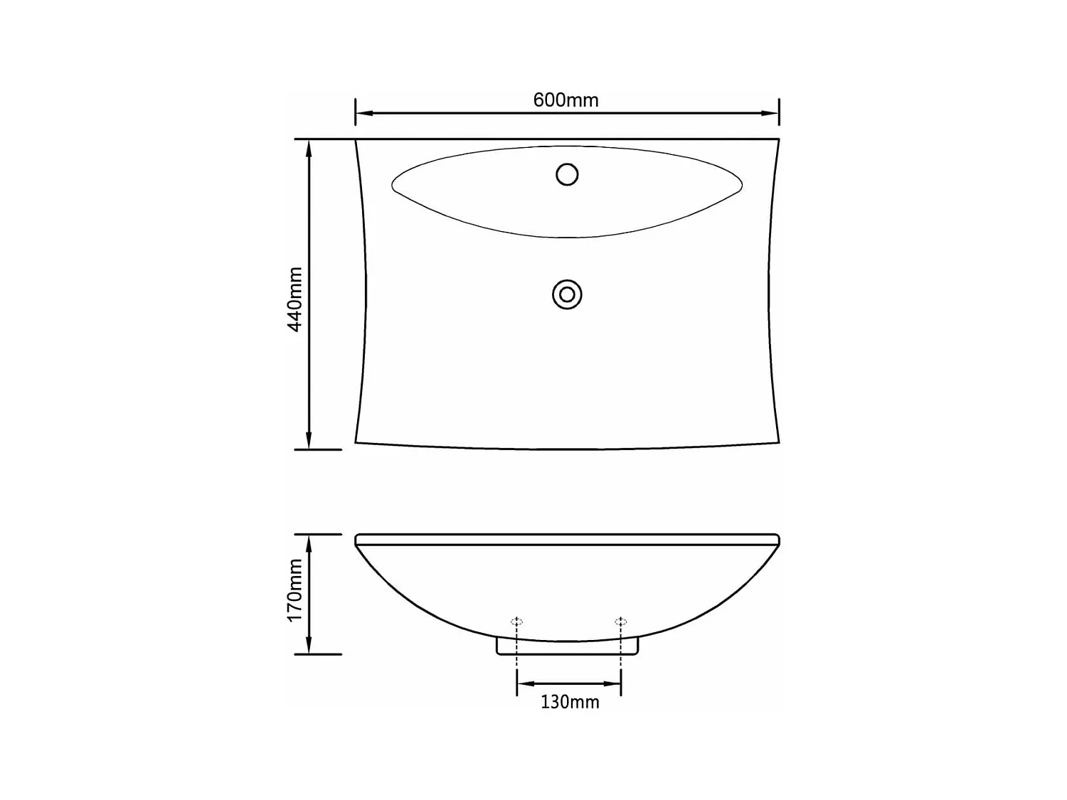 Lavabo vasque salle de blanche 60 x 44 x 17 cm 02_0002488