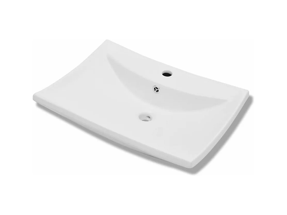 Lussuoso lavabo bagno rettangolare in ceramica 60 x 44 cm con troppopieno in ceramica bianca 02_0002488