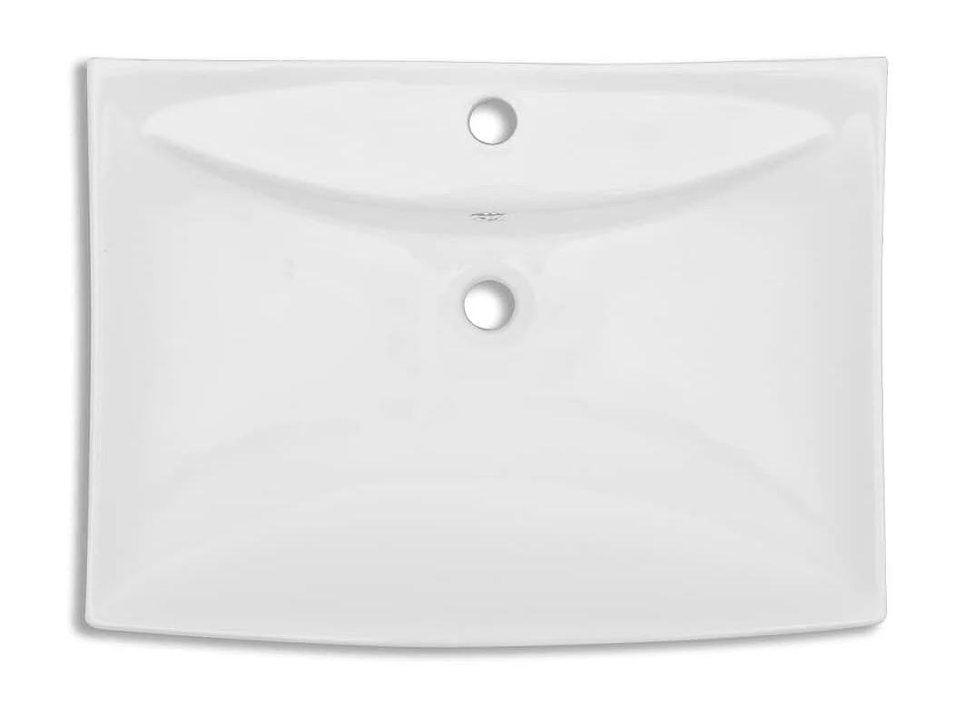 Lussuoso lavabo bagno rettangolare in ceramica 60 x 44 cm con troppopieno in ceramica bianca 02_0002488