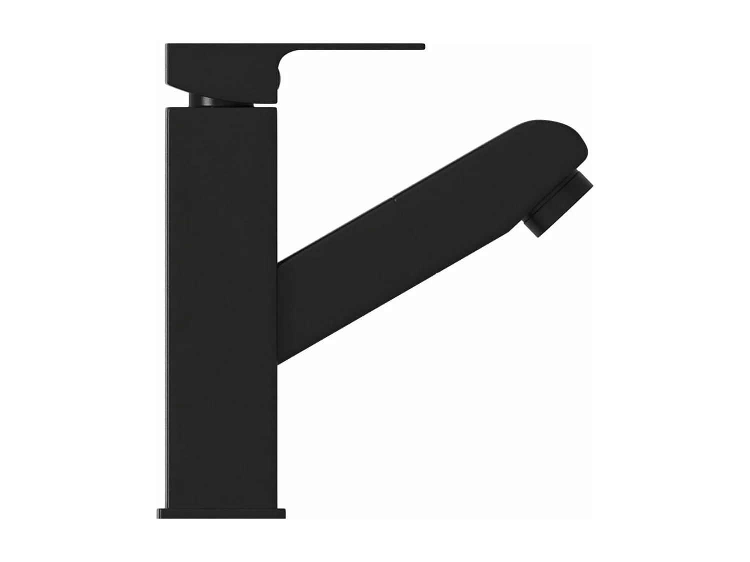 Grifo extraíble para lavabo de baño mezclador de lavabo acabado interior 157 x 172 mm negro 02_0003528