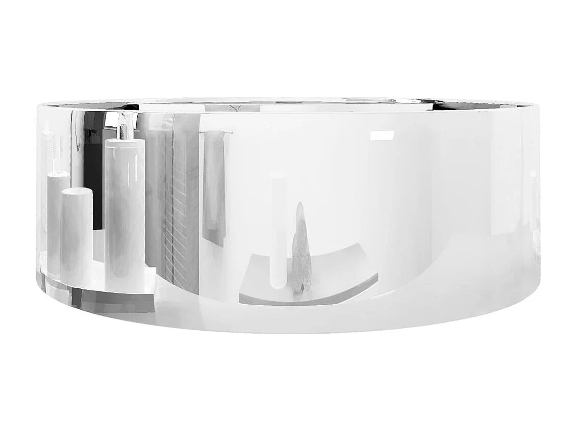 Lavabo salle de bain argenté 46.5 x 46.5 x 15.5 cm 02_0002609