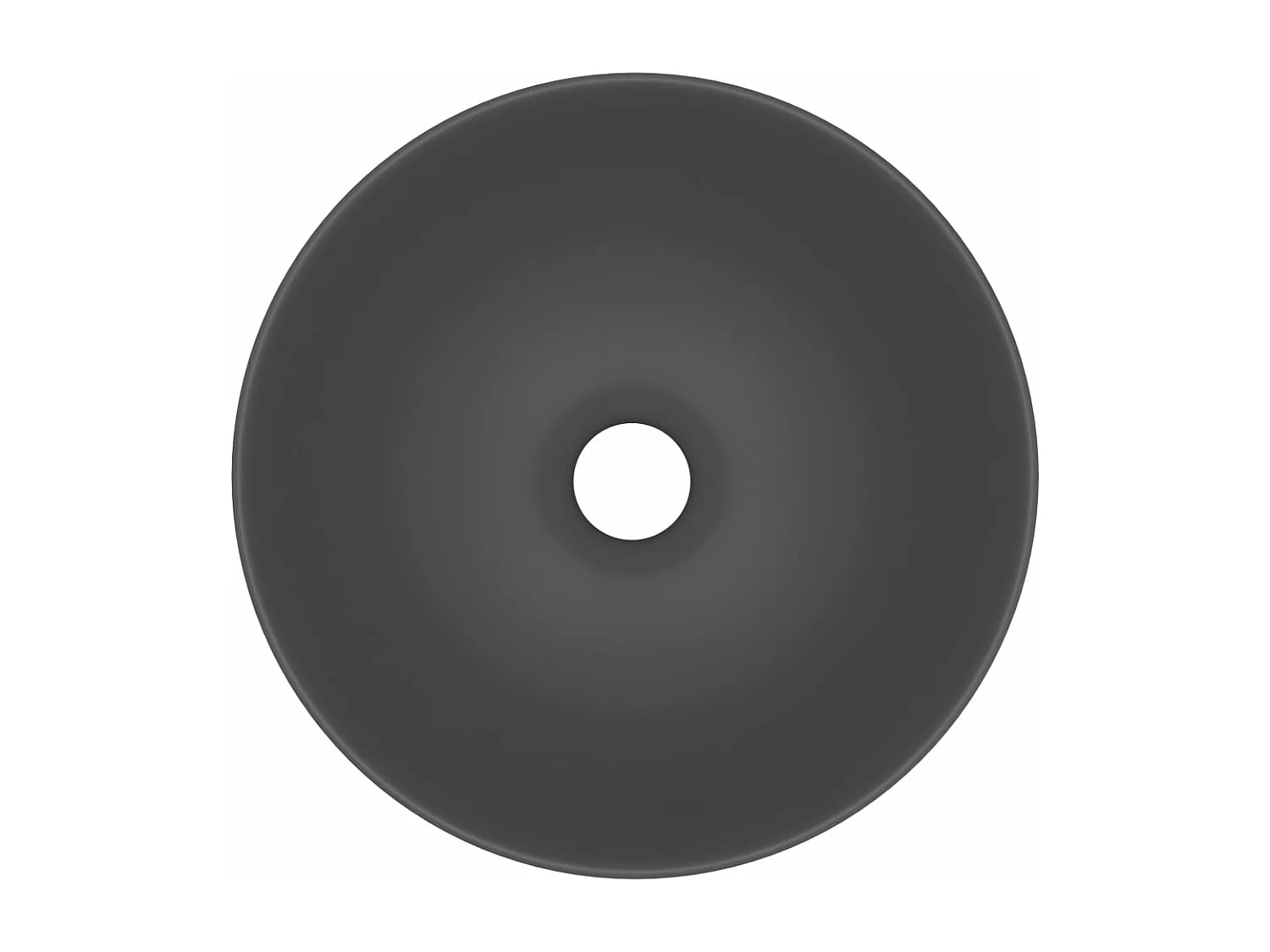 Lavabo de baño redondo lavabo diámetro 28 cm cerámica gris oscuro 02_0002725