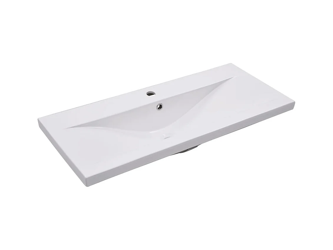 Lavabo de baño empotrado 91 cm cerámica blanca 02_0002645