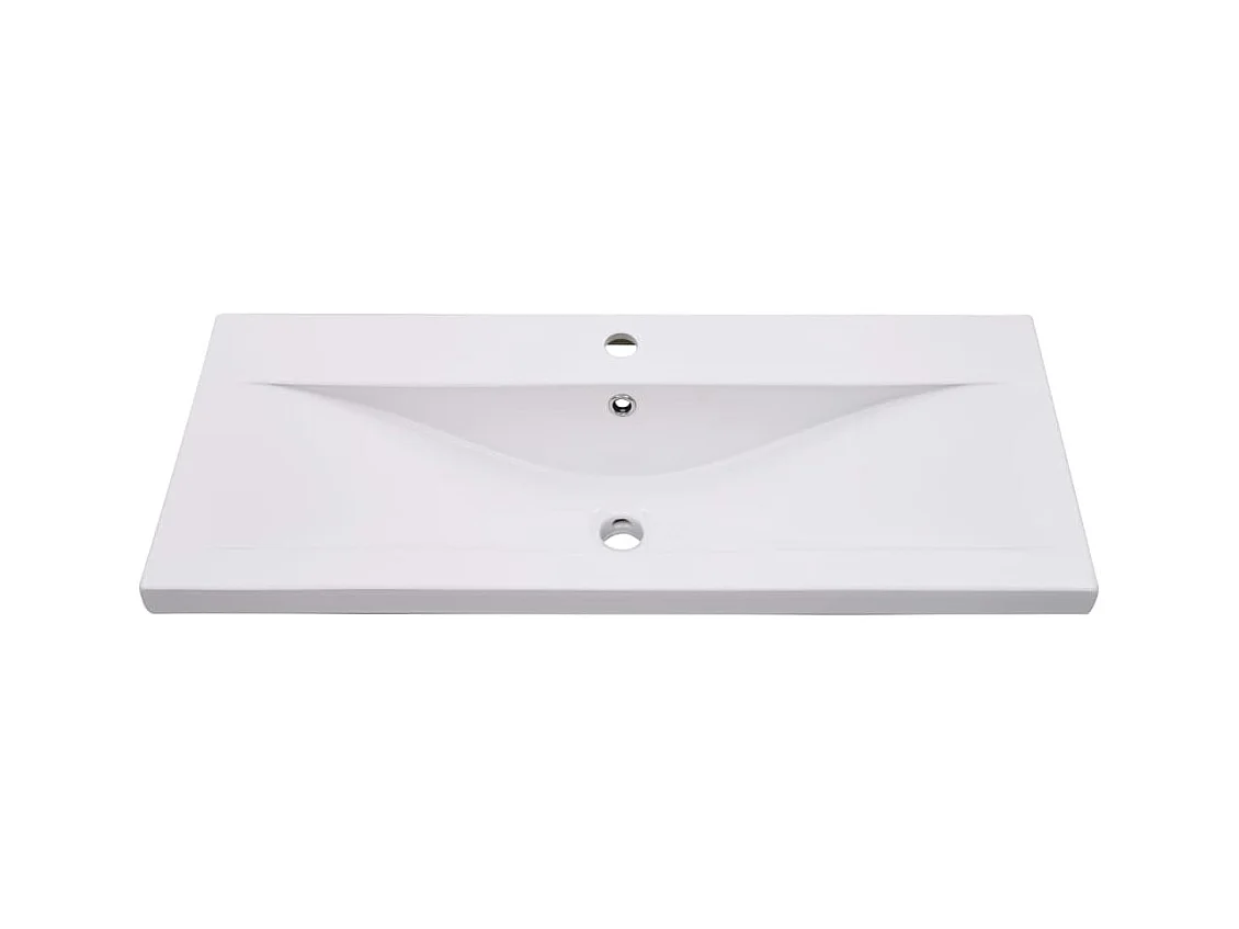 Lavabo de baño empotrado 91 cm cerámica blanca 02_0002645