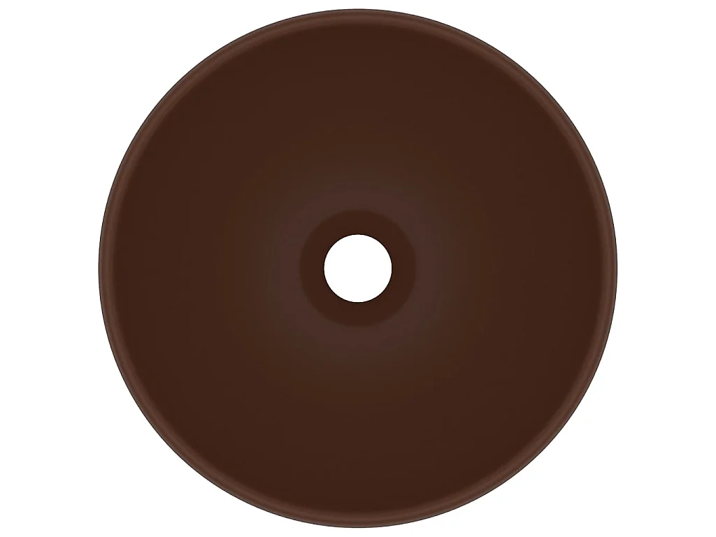 Lavabo rond de luxe marron 32.5 x 32.5 x 14 cm 02_0002715