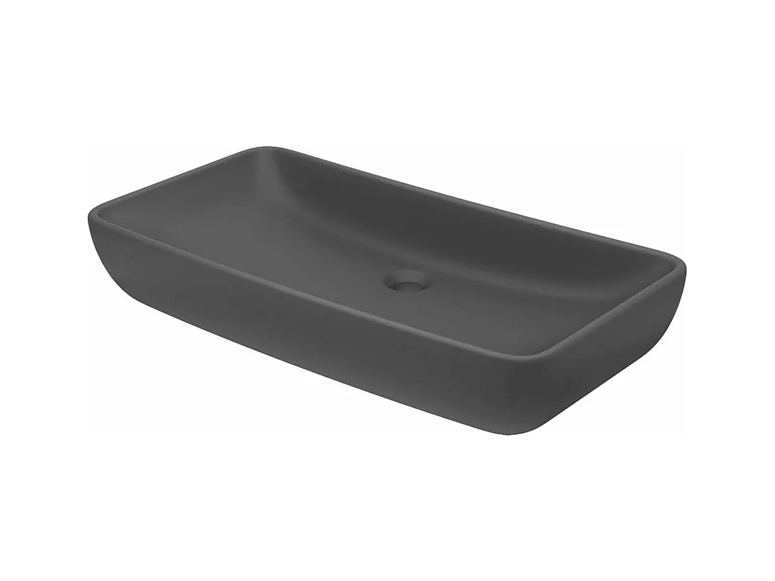 Lavabo de luxe rectangulaire grise 71 x 38 x 13.5 cm 02_0002703