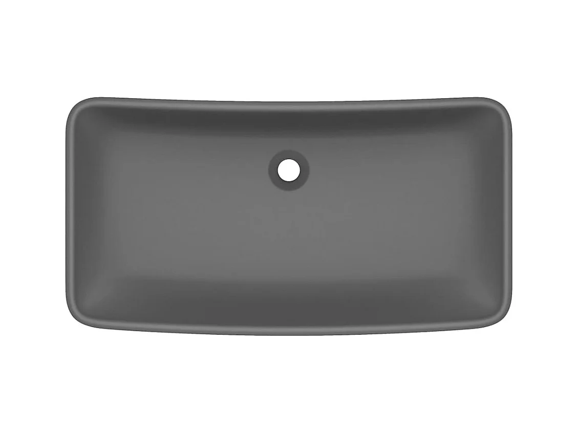 Lavabo de luxe rectangulaire grise 71 x 38 x 13.5 cm 02_0002703