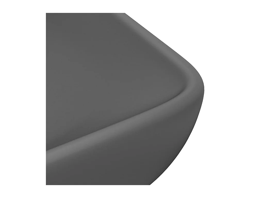 Lavabo de luxe rectangulaire grise 71 x 38 x 13.5 cm 02_0002703