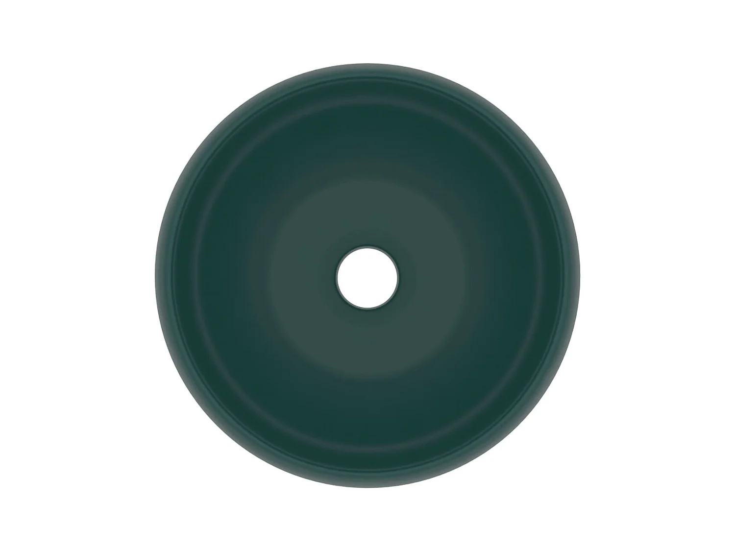 Pia redonda de luxo bancada vaso sanitário lavatório banheiro cozinha vestiário interior de casa 40 x 15 cm cerâmica verde escura fosca 02_0002745