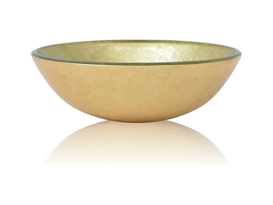 Lavabo bagno basco diametro 42 cm vetro temperato oro 02_0002523