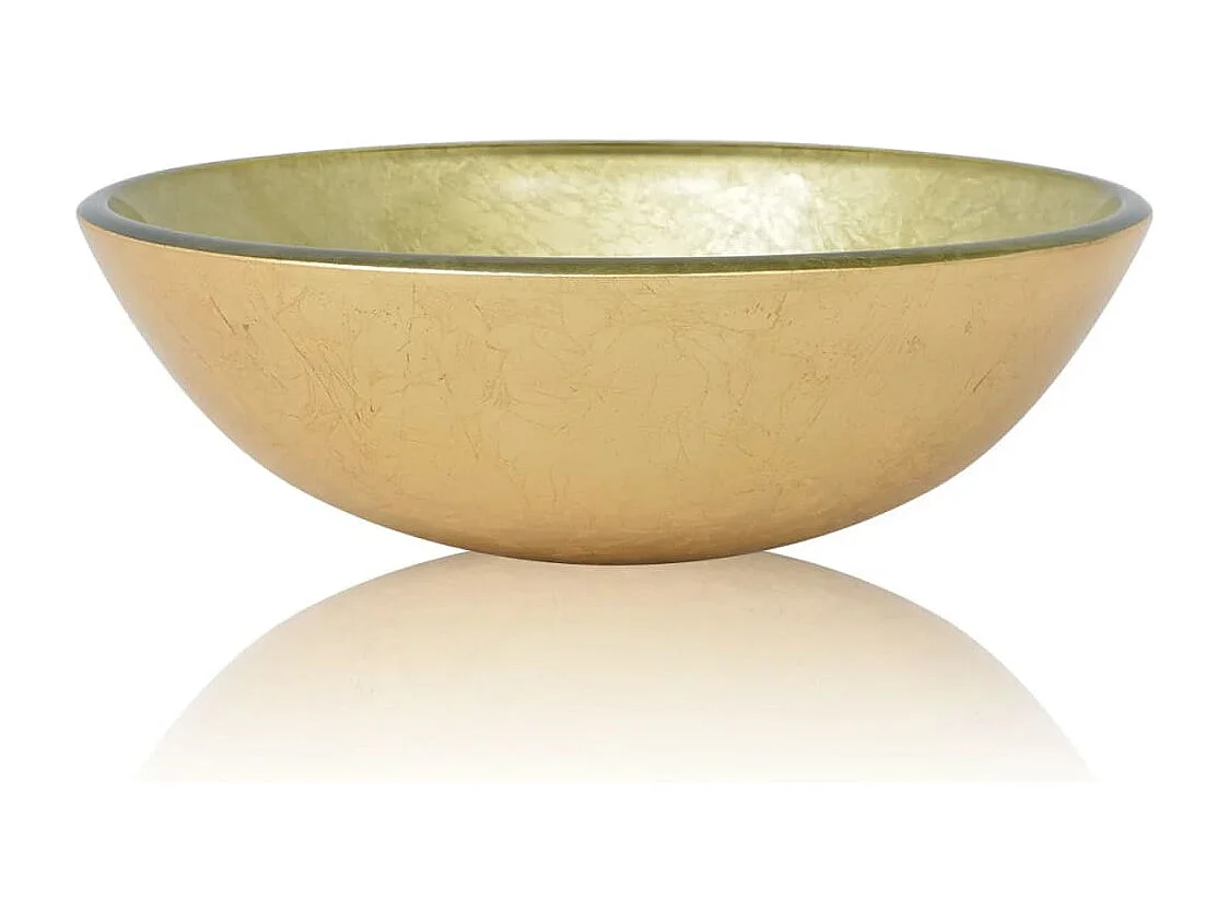 Lavabo bagno basco diametro 42 cm vetro temperato oro 02_0002523