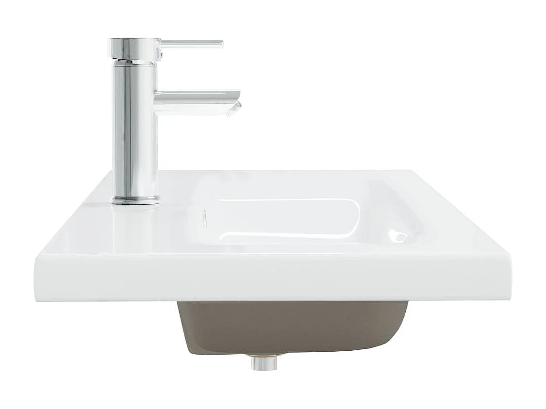 Lavabo bagno da incasso con rubinetto 101 cm ceramica bianca 02_0002799