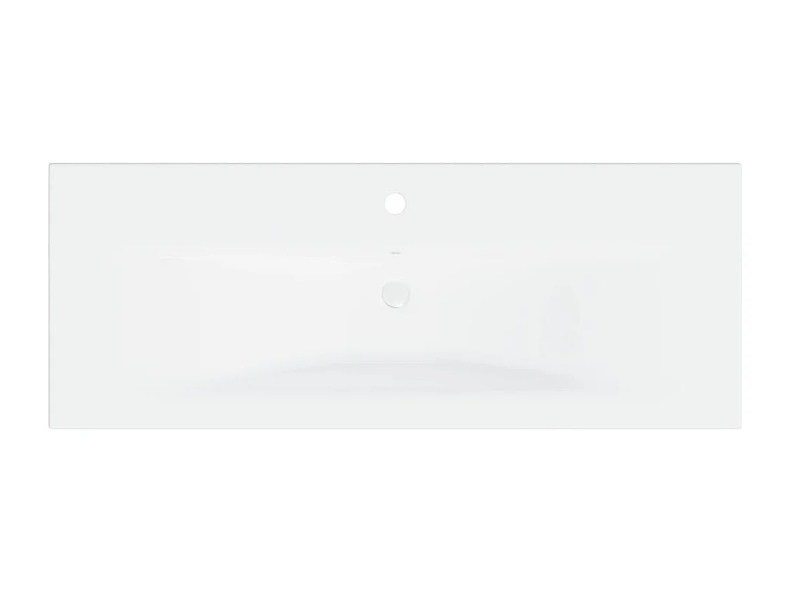 Lavabo bagno da incasso con rubinetto 101 cm ceramica bianca 02_0002799