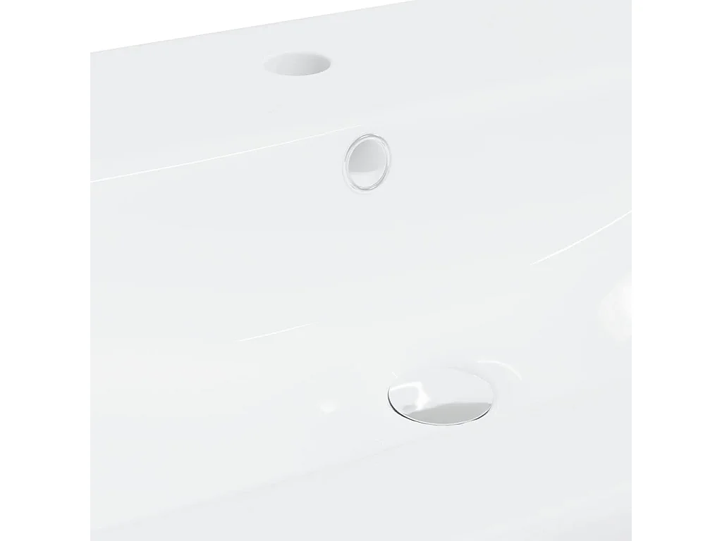 Lavabo bagno da incasso con rubinetto 101 cm ceramica bianca 02_0002799