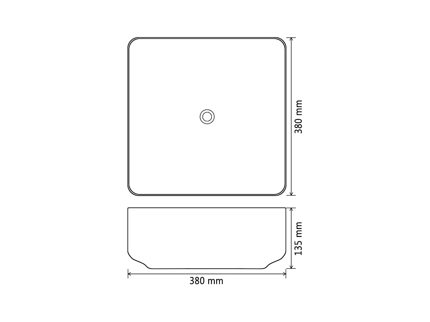 Lavabo vasque salle de blanche 38 x 38 x 13.5 cm 02_0002525