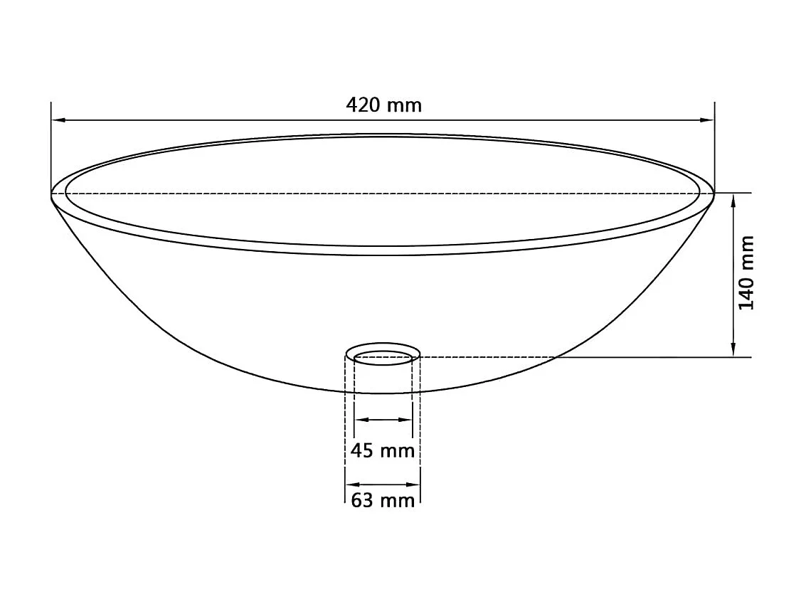 Lavabo vasque salle de verre 42 x 42 x 14 cm 02_0002520