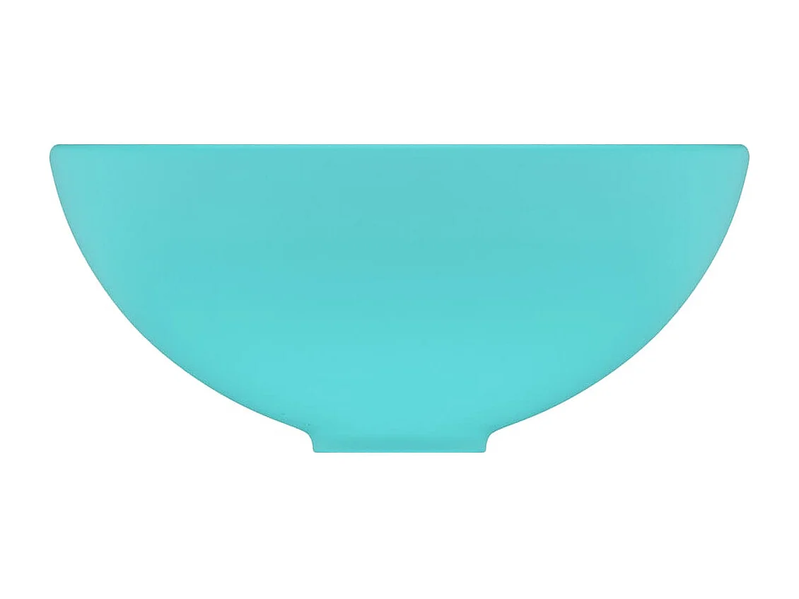 Lavabo redondo de lujo para baño, encimera, lavabo para inodoro, lavabo para cosmética, interior, verde claro mate, 32,5 x 14 cm, cerámica 02_0002711