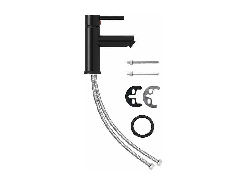 Torneira para pia de banheiro, torneira para pia, chuveiro, misturador, casa, interior, 130 x 176 mm, preto 02_0003522