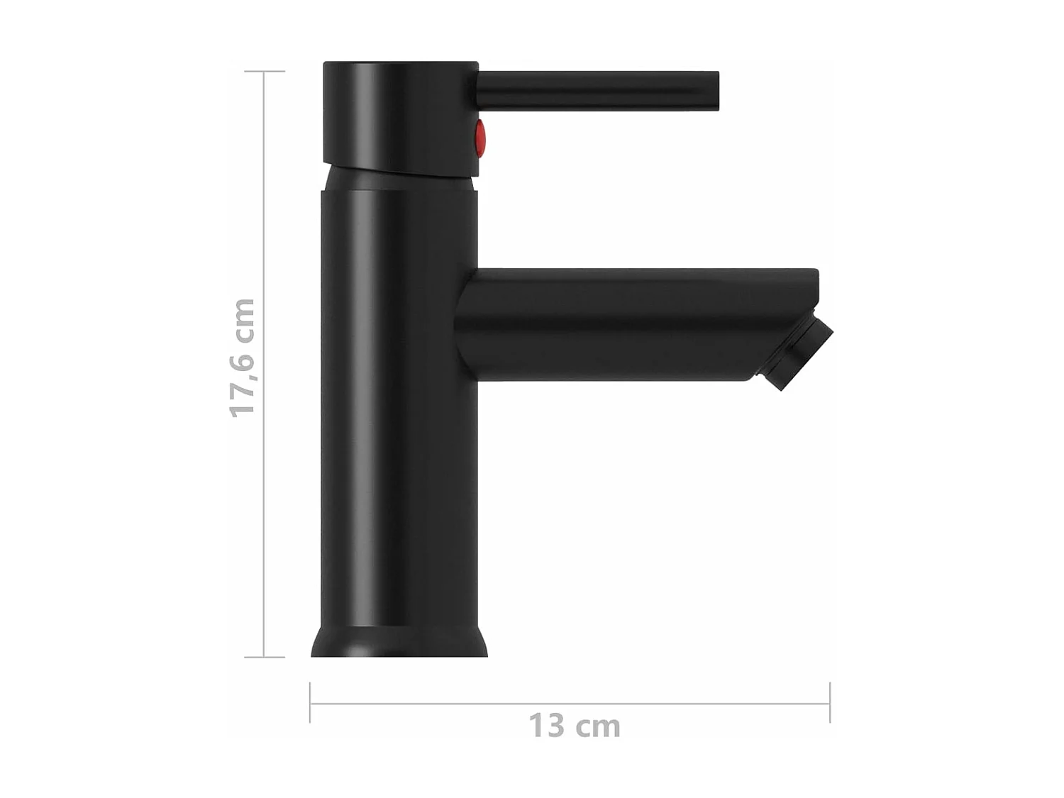 Robinet de lavabo de noire 13 x 13 x 17.6 cm 02_0003522