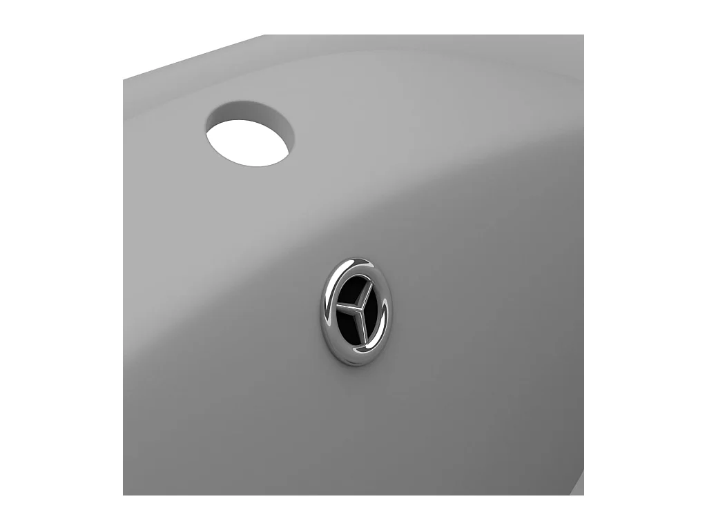 Lavabo ovale à trop-plein grise 58.5 x 39 x 21 cm 02_0002680