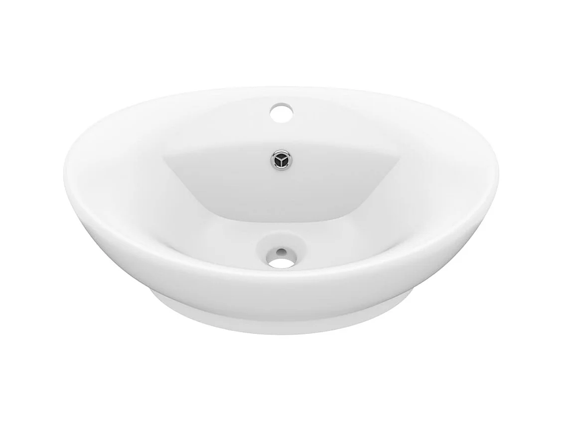 Lavabo ovale de luxe blanche 58.5 x 39 x 21 cm 02_0002674