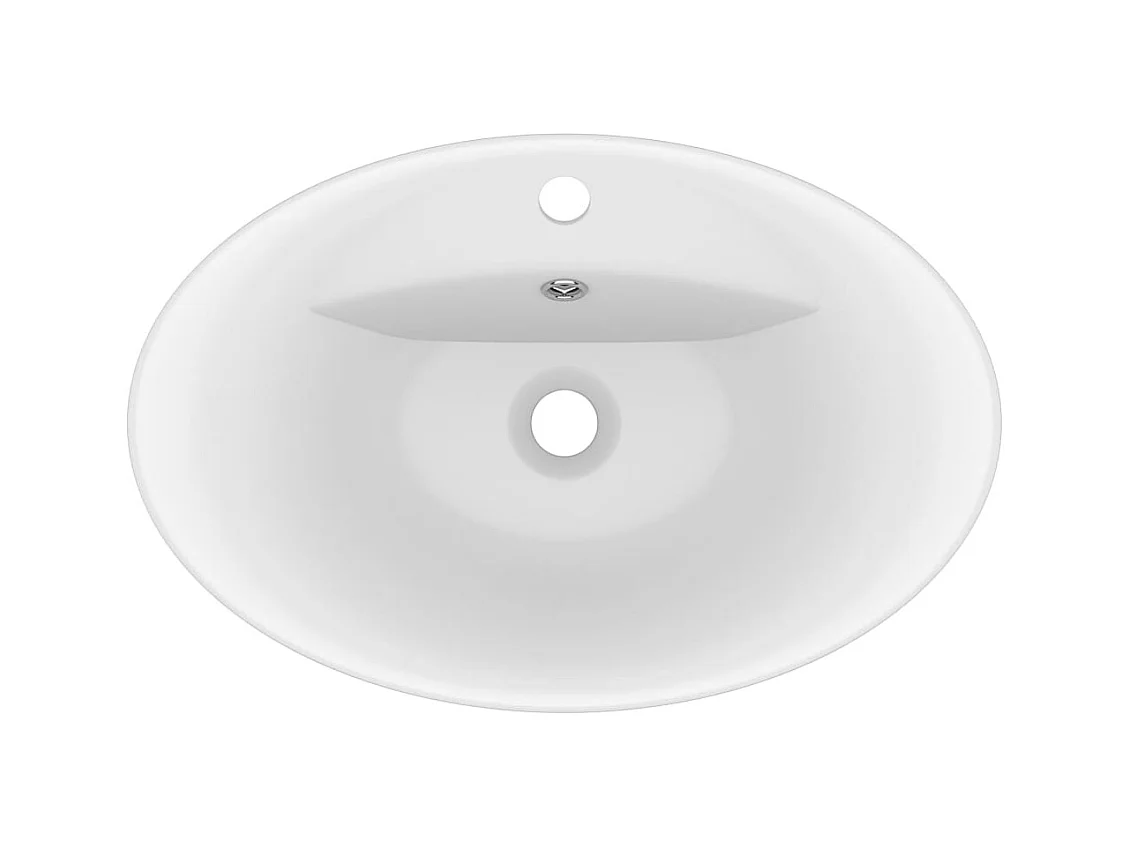 Lavabo ovale de luxe blanche 58.5 x 39 x 21 cm 02_0002674