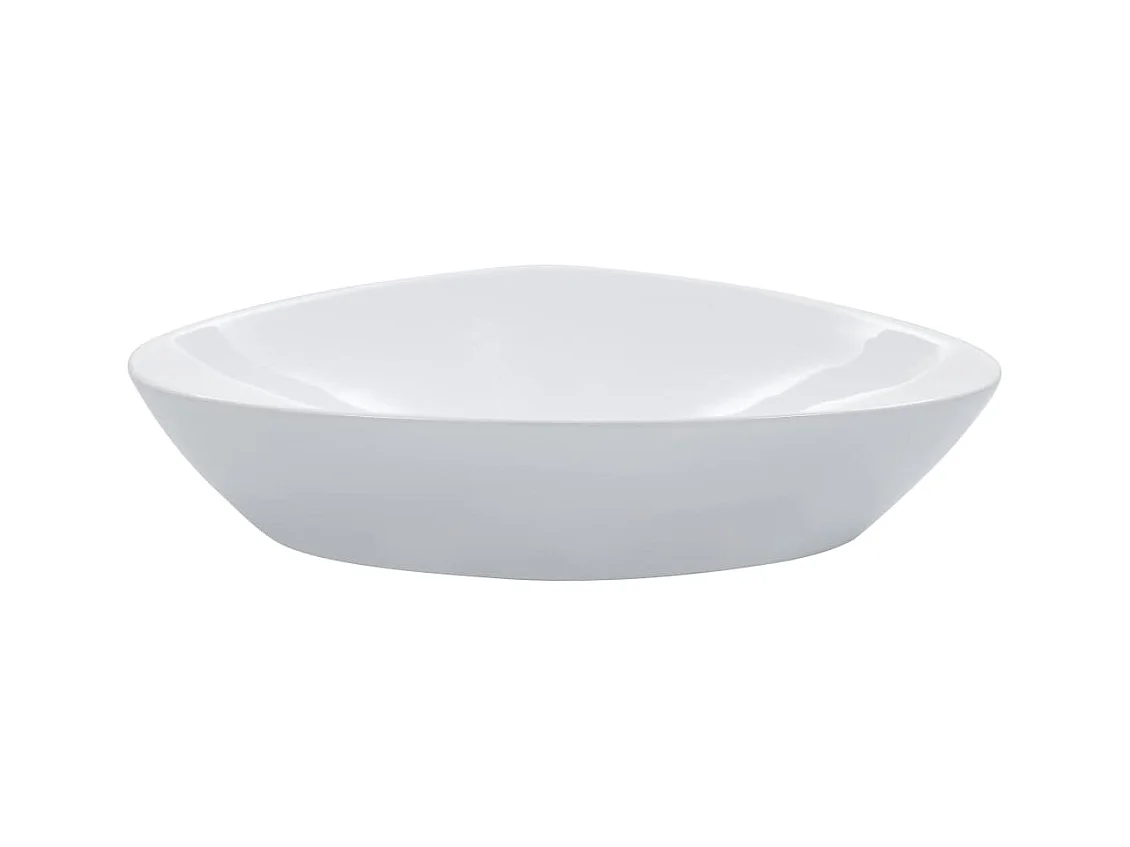 Lavabo Lavabo sobre encimera lavabo montado baño interior cuarto de ducha WC cubículo hogar 58,5 x 39 cm cerámica blanca 02_0002610