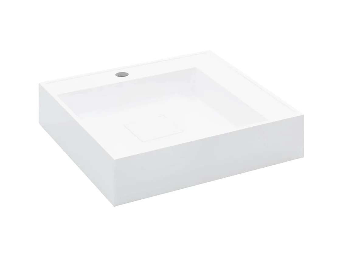 Lavabo lavabo encimera lavabo lavabo para montar baño interior ducha aseo cabina casa 50x50 cm fundición mineral blanco 02_0002640
