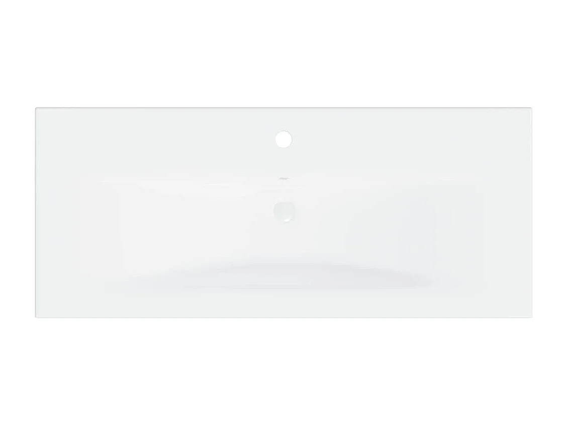 Lavabo da incasso con rubinetto 91 cm ceramica bianca 02_0002798