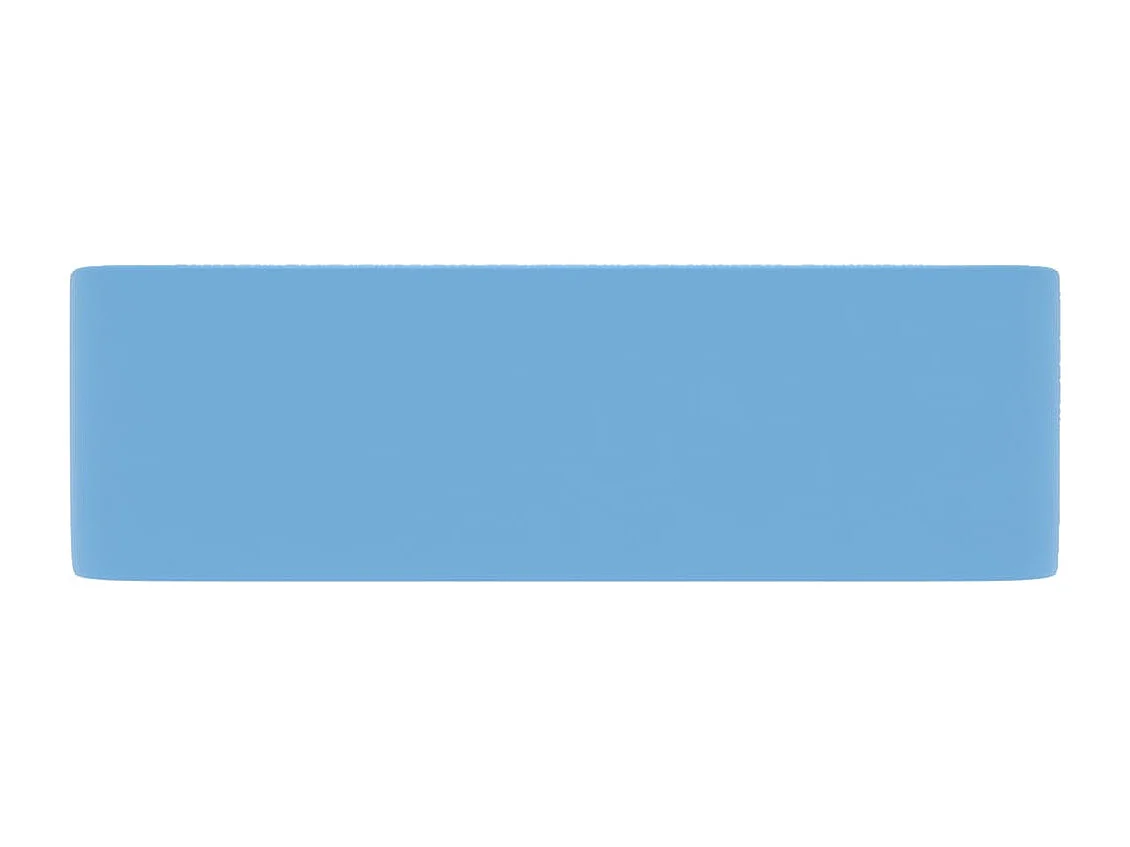 Lavabo di lusso da appoggio WC lavabo bagno stanza cosmetica rettangolare opaco azzurro 41 x 30 x 12 cm ceramica 02_0002786