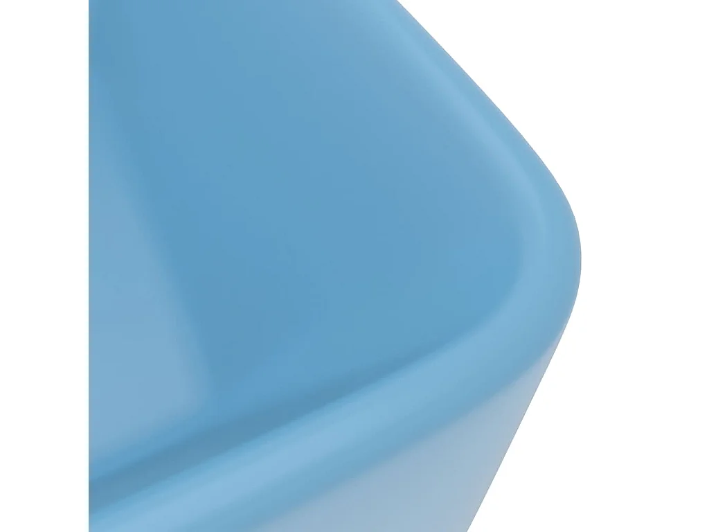 Lavabo di lusso da appoggio WC lavabo bagno stanza cosmetica rettangolare opaco azzurro 41 x 30 x 12 cm ceramica 02_0002786