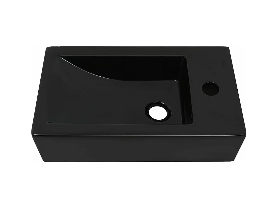 Vasque avec trou de noire 46 x 25.5 x 12 cm 02_0002542