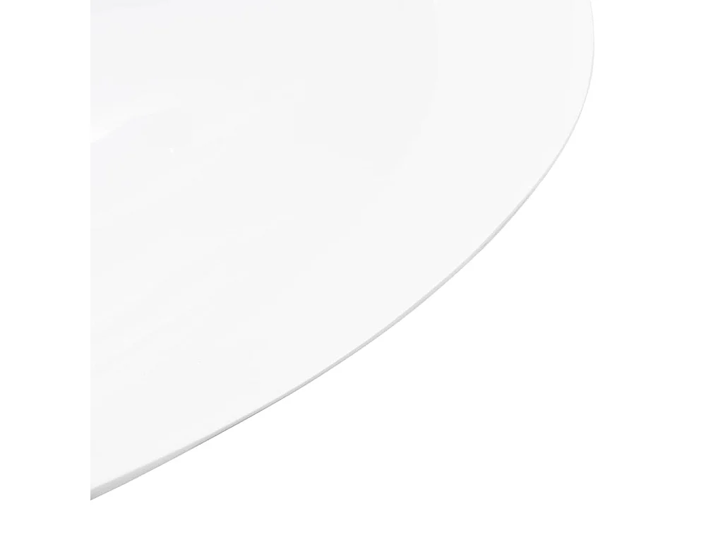 Lavabo Lavabo sobre encimera Fregadero para montaje en baño interior cuarto de ducha WC cubículo hogar 59,3 x 35,1 cm mineral fundido blanco 02_0002638