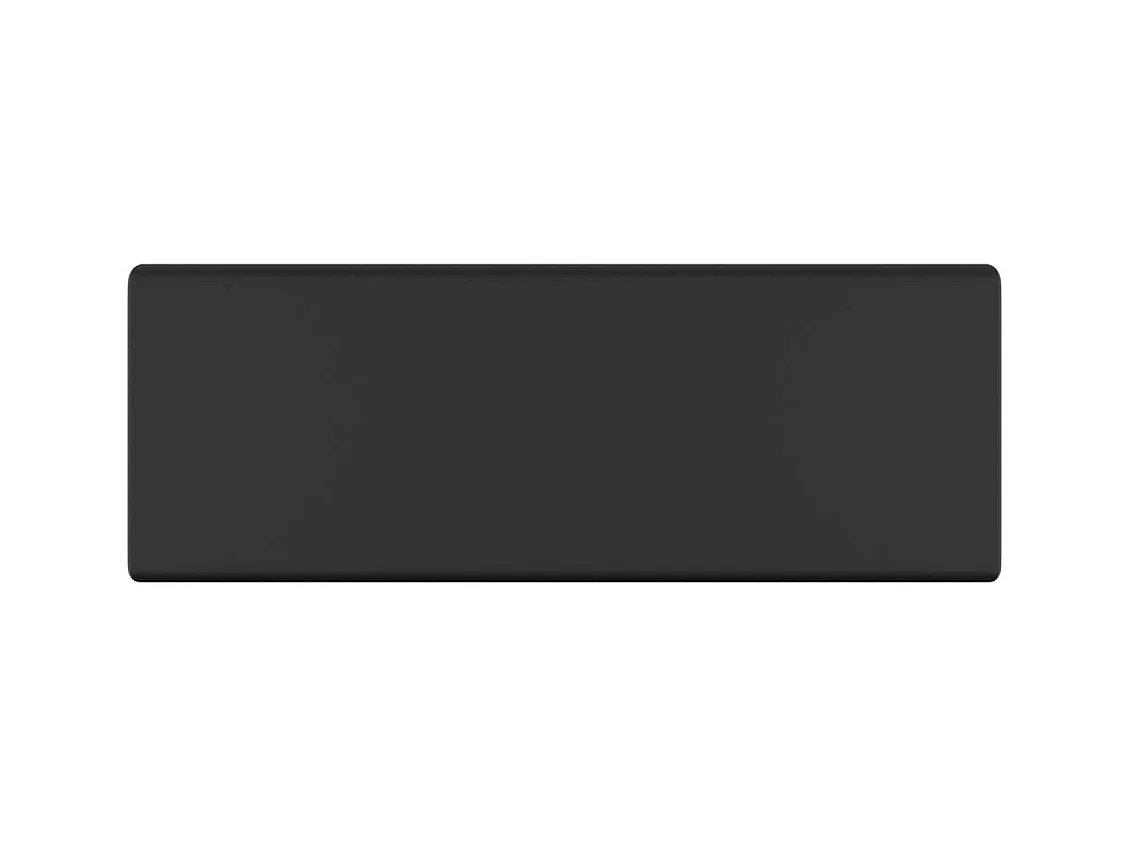 Lavabo carré de luxe à trop-plein vasque à poser de toilette noir mat 41 x 41 cm céramique