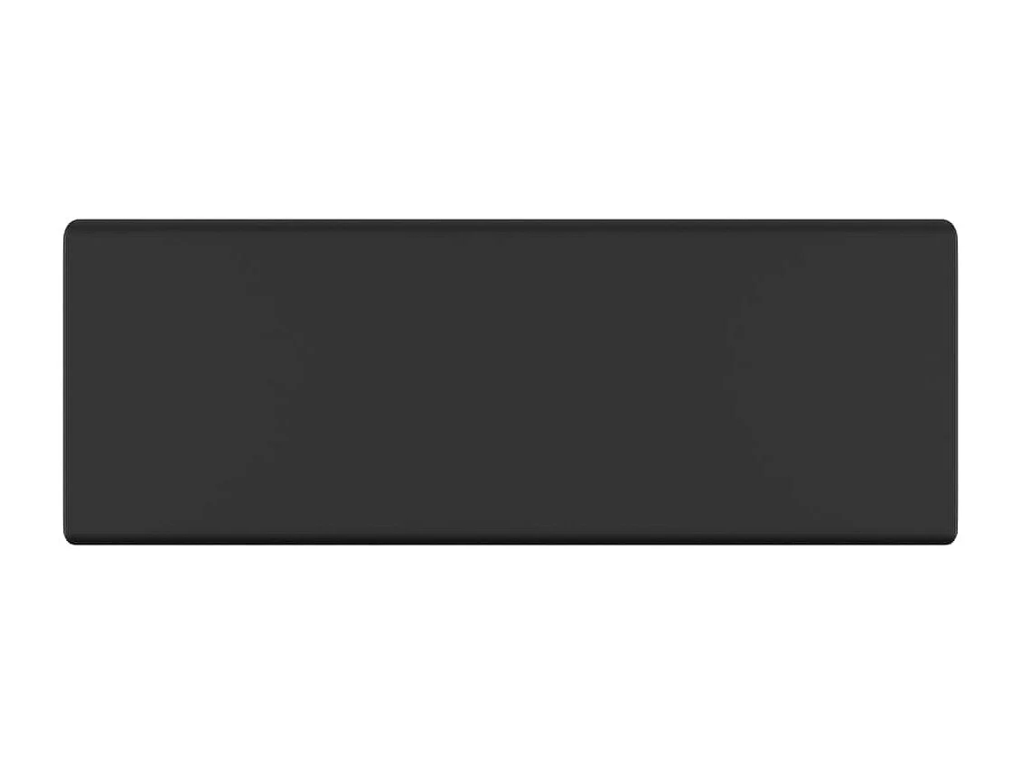 Lavabo carré de luxe à trop-plein vasque à poser de toilette noir mat 41 x 41 cm céramique