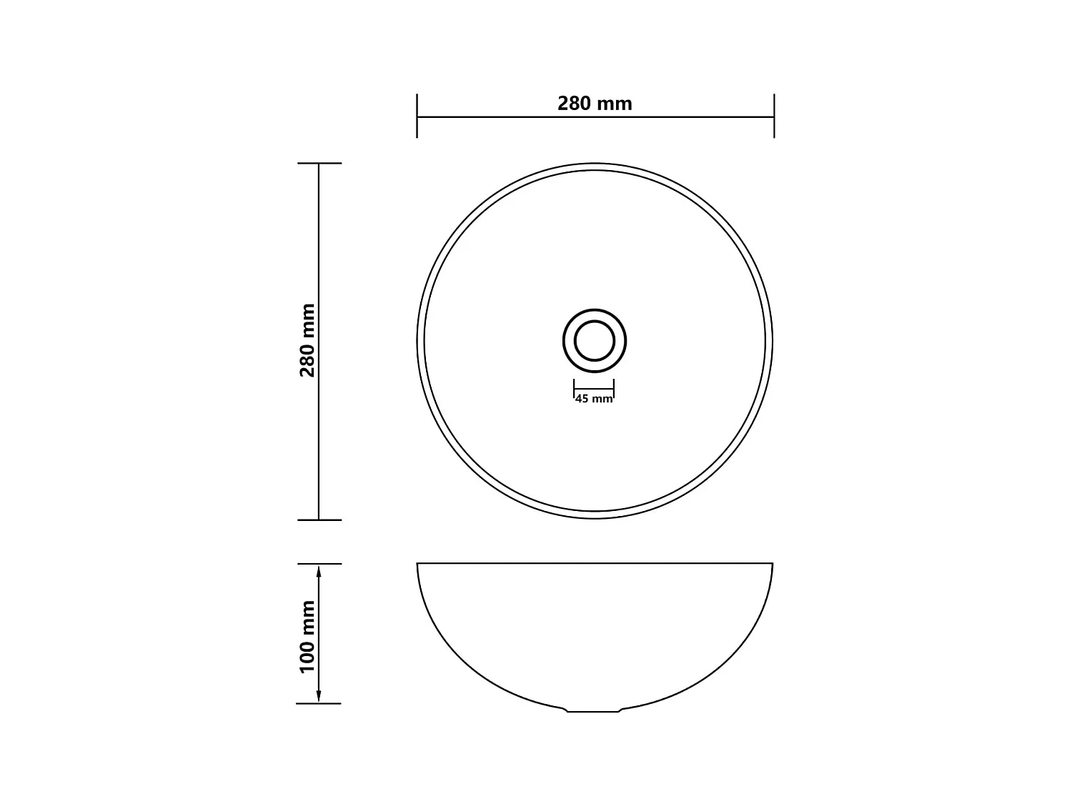 Lavabo de salle de 28 x 28 x 10 cm 02_0002723
