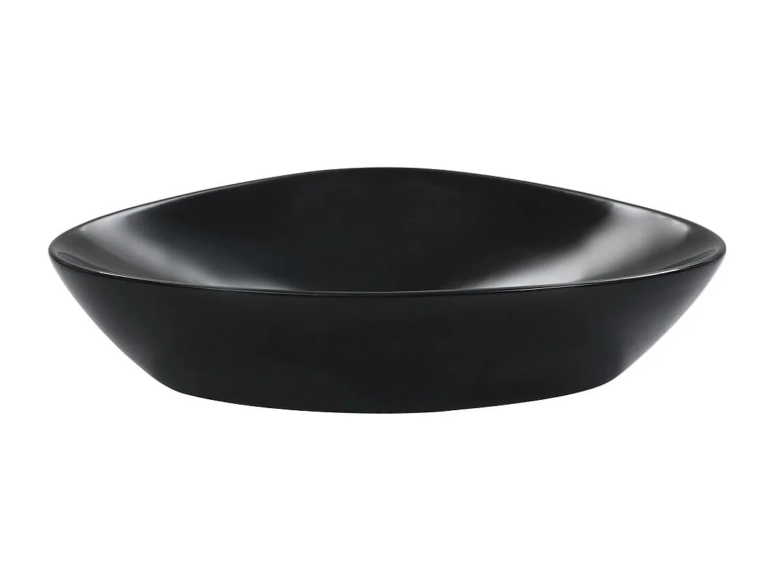 Lavabo Lavabo sobre encimera lavabo montado baño interior ducha cabina de inodoro hogar 58,5 x 39 cm cerámica negra 02_0002611