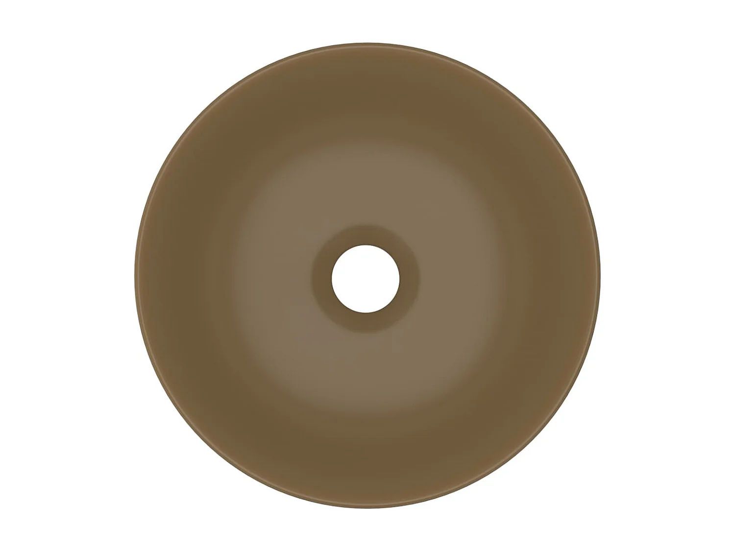 Lavabo redondo para baño, lavabo sobre encimera, lavabo para cocina, lavabo para cosméticos, interior de casa, diámetro 28 cm, cerámica crema mate 02_0002727