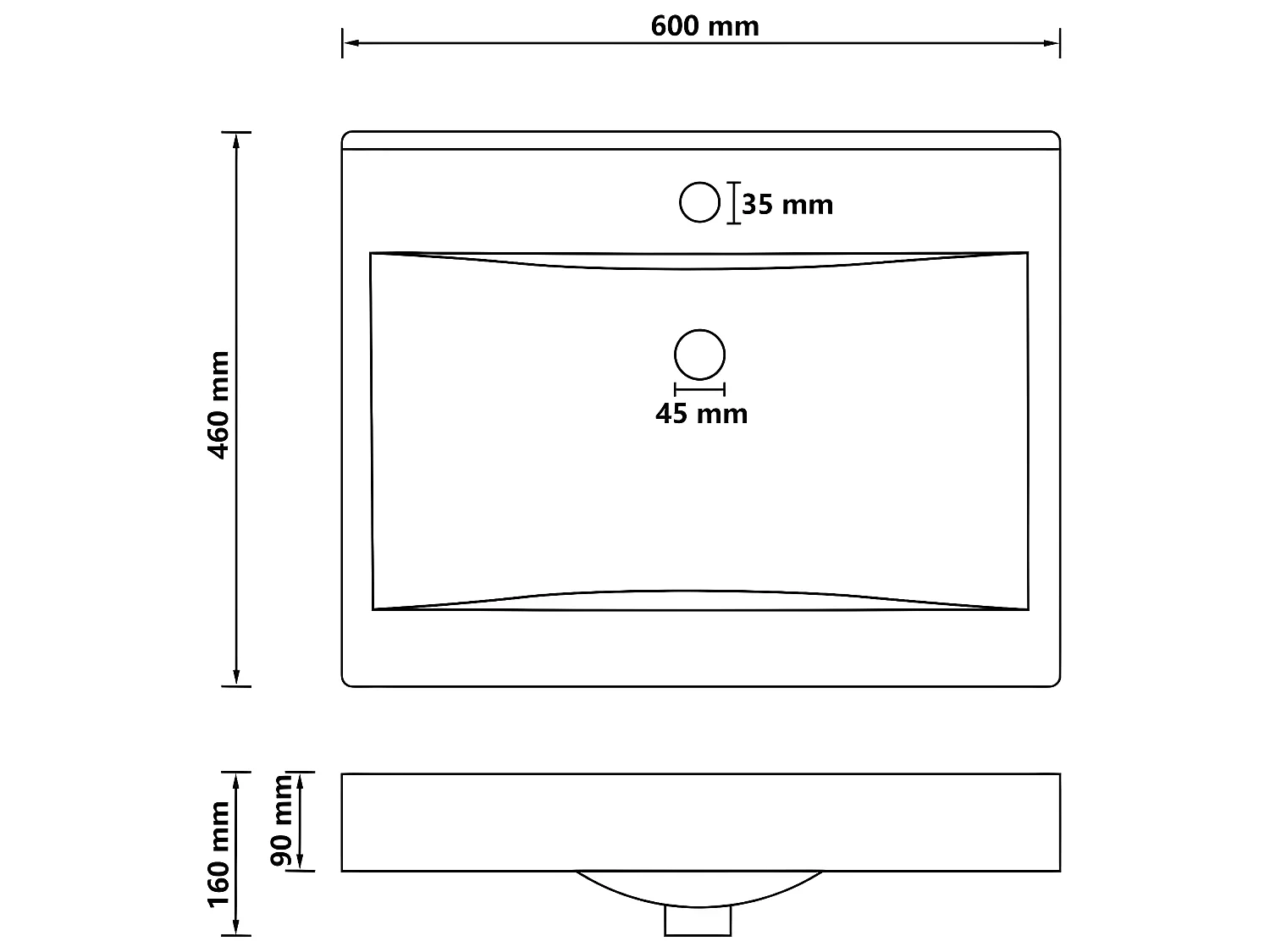Lavabo con foro per rubinetto lavabo da appoggio wc lavabo bagno cucina interno casa 60 x 46 cm ceramica verde scuro opaco 02_0002767